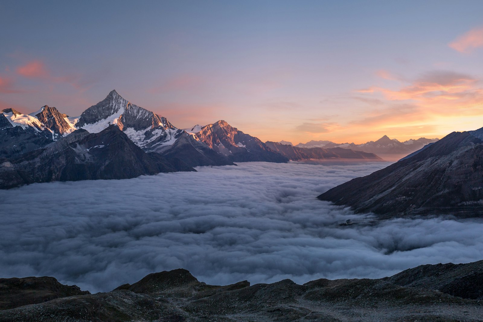 Mountain peaks above the clouds — Sandy, Utah